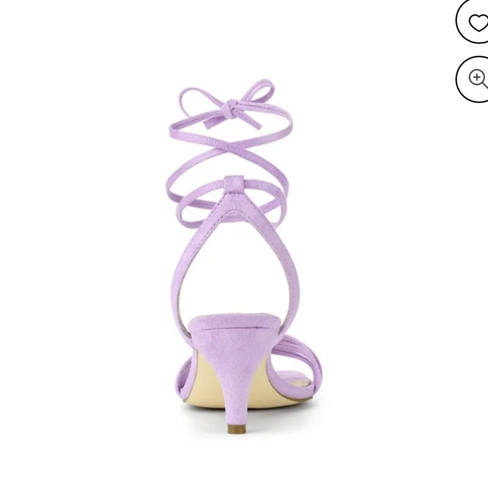 Allegra K Purple Kitten Heel Sandals - Picture 6 of 6